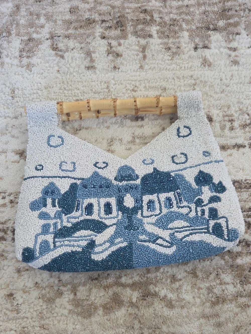 Santorini Beaded Clutch